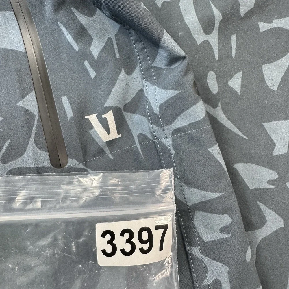 Vuori Infinity Board Shorts Mens 38 Grey Blue Abstract Swim Trunks V383 NWOT